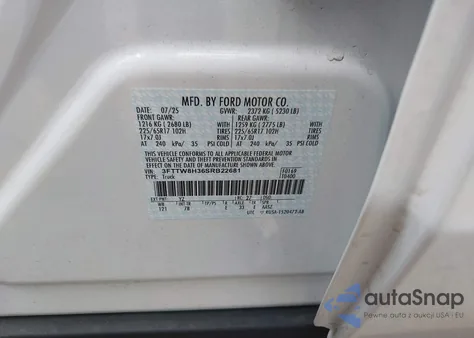 2025 Ford Maverick Xlt из США, поврежденный, VIN 3FTTW8H36SRB22681